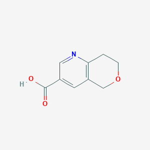 molecular formula C9H9NO3 B2402955 7,8-Dihydro-5H-pyrano[4,3-B]pyridine-3-carboxylic acid CAS No. 1196155-91-5