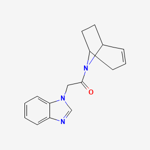 molecular formula C16H17N3O B2402957 2-(1H-benzo[d]imidazol-1-yl)-1-((1R,5S)-8-azabicyclo[3.2.1]oct-2-en-8-yl)ethanone CAS No. 1796947-99-3