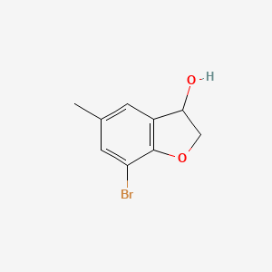 molecular formula C9H9BrO2 B2402968 7-溴-5-甲基-2,3-二氢-1-苯并呋喃-3-醇 CAS No. 1491101-20-2