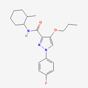 1-(4-fluorophenyl)-N-(2-methylcyclohexyl)-4-propoxy-1H-pyrazole-3-carboxamide