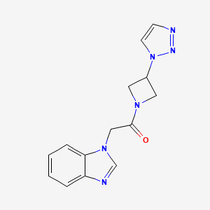 1-(3-(1H-1,2,3-triazol-1-yl)azetidin-1-yl)-2-(1H-benzo[d]imidazol-1-yl)ethanone