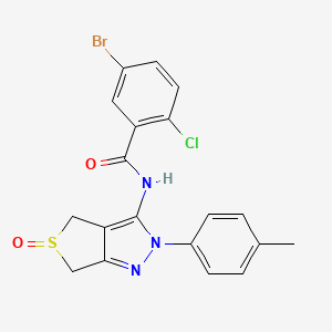 5-bromo-2-chloro-N-[2-(4-methylphenyl)-5-oxo-4,6-dihydrothieno[3,4-c]pyrazol-3-yl]benzamide
