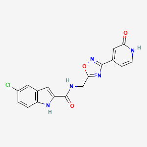 5-chloro-N-{[3-(2-oxo-1,2-dihydropyridin-4-yl)-1,2,4-oxadiazol-5-yl]methyl}-1H-indole-2-carboxamide