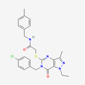 2-((6-(4-chlorobenzyl)-1-ethyl-3-methyl-7-oxo-6,7-dihydro-1H-pyrazolo[4,3-d]pyrimidin-5-yl)thio)-N-(4-methylbenzyl)acetamide