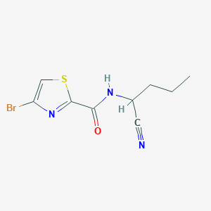 molecular formula C9H10BrN3OS B2403069 4-Bromo-N-(1-cyanobutyl)-1,3-thiazole-2-carboxamide CAS No. 2249394-20-3