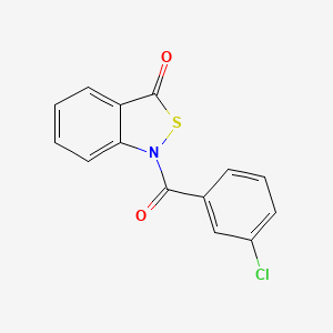 molecular formula C14H8ClNO2S B2403078 1-(3-chlorobenzoyl)benzo[c]isothiazol-3(1H)-one CAS No. 877811-83-1