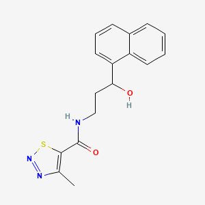 molecular formula C17H17N3O2S B2403087 N-(3-hydroxy-3-(naphthalen-1-yl)propyl)-4-methyl-1,2,3-thiadiazole-5-carboxamide CAS No. 1421524-38-0