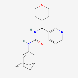 1-((3s,5s,7s)-adamantan-1-yl)-3-(pyridin-3-yl(tetrahydro-2H-pyran-4-yl)methyl)urea