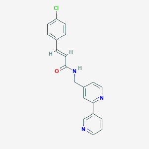 (E)-N-([2,3'-bipyridin]-4-ylmethyl)-3-(4-chlorophenyl)acrylamide