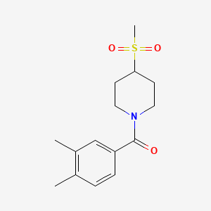 (3,4-Dimethylphenyl)(4-(methylsulfonyl)piperidin-1-yl)methanone