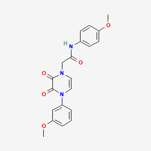 molecular formula C20H19N3O5 B2403105 N-(4-methoxyphenyl)-2-(4-(3-methoxyphenyl)-2,3-dioxo-3,4-dihydropyrazin-1(2H)-yl)acetamide CAS No. 891867-58-6