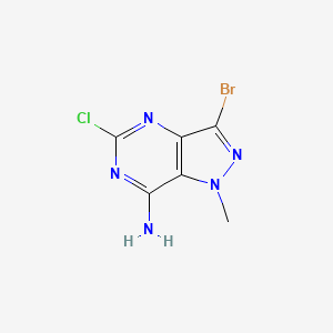 molecular formula C6H5BrClN5 B2403112 3-Bromo-5-chloro-1-methylpyrazolo[4,3-d]pyrimidin-7-amine CAS No. 2219374-02-2