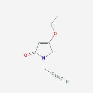 molecular formula C9H11NO2 B2403142 3-Pyrrolin-2-one, 4-ethoxy-1-(2-propynyl)- CAS No. 671183-67-8