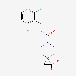 3-(2,6-Dichlorophenyl)-1-(1,1-difluoro-6-azaspiro[2.5]octan-6-yl)propan-1-one