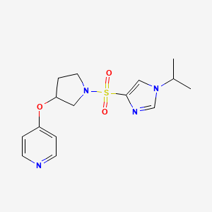 4-((1-((1-isopropyl-1H-imidazol-4-yl)sulfonyl)pyrrolidin-3-yl)oxy)pyridine