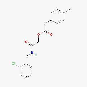 molecular formula C18H18ClNO3 B2403151 2-[(2-Chlorobenzyl)amino]-2-oxoethyl (4-methylphenyl)acetate CAS No. 1797253-02-1