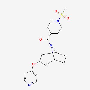 (1-(methylsulfonyl)piperidin-4-yl)((1R,5S)-3-(pyridin-4-yloxy)-8-azabicyclo[3.2.1]octan-8-yl)methanone