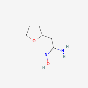 molecular formula C6H12N2O2 B2403160 N'-Hydroxy-2-(oxolan-2-YL)ethanimidamide CAS No. 1016719-04-2