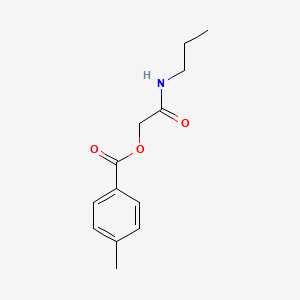 molecular formula C13H17NO3 B2403162 2-Oxo-2-(propylamino)ethyl 4-methylbenzoate CAS No. 1260940-43-9
