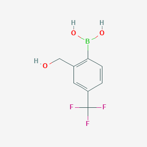 molecular formula C8H8BF3O3 B2403167 2-(Hydroxymethyl)-4-(trifluoromethyl)phenylboronic acid CAS No. 1629148-48-6