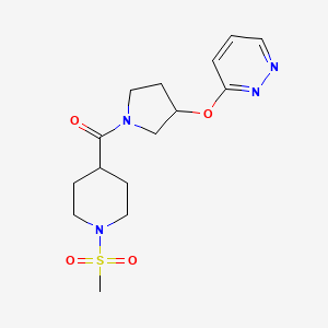 (1-(Methylsulfonyl)piperidin-4-yl)(3-(pyridazin-3-yloxy)pyrrolidin-1-yl)methanone