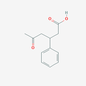 molecular formula C12H14O3 B2403179 5-Oxo-3-phenylhexanoic acid CAS No. 6049-47-4