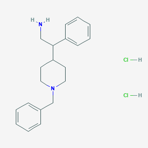 molecular formula C20H28Cl2N2 B2403186 2-(1-Benzylpiperidin-4-yl)-2-phenylethanamine;dihydrochloride CAS No. 2309447-41-2