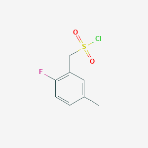 molecular formula C8H8ClFO2S B2403191 (2-Fluoro-5-methylphenyl)methanesulfonyl chloride CAS No. 1522603-99-1