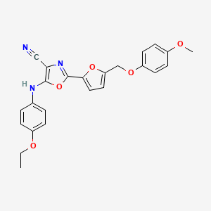 5-((4-Ethoxyphenyl)amino)-2-(5-((4-methoxyphenoxy)methyl)furan-2-yl)oxazole-4-carbonitrile