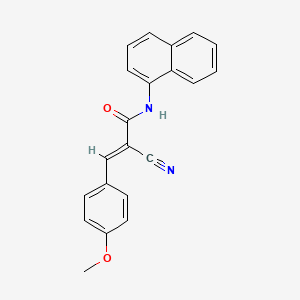 molecular formula C21H16N2O2 B2403203 (E)-2-cyano-3-(4-methoxyphenyl)-N-naphthalen-1-ylprop-2-enamide CAS No. 1321862-48-9