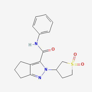 2-(1,1-dioxidotetrahydrothiophen-3-yl)-N-phenyl-2,4,5,6-tetrahydrocyclopenta[c]pyrazole-3-carboxamide