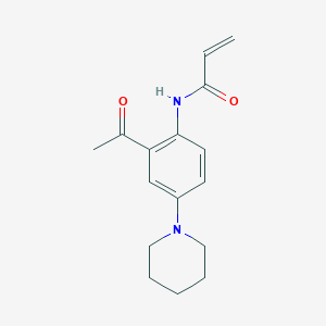 molecular formula C16H20N2O2 B2403214 N-[2-acetyl-4-(piperidin-1-yl)phenyl]prop-2-enamide CAS No. 2270918-66-4