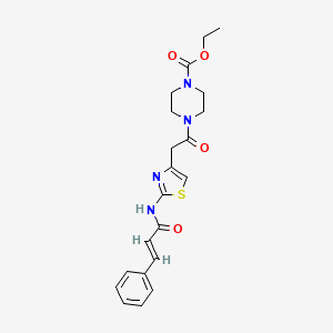 (E)-ethyl 4-(2-(2-cinnamamidothiazol-4-yl)acetyl)piperazine-1-carboxylate