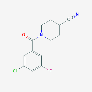 molecular formula C13H12ClFN2O B2403230 1-(3-Chloro-5-fluorobenzoyl)piperidine-4-carbonitrile CAS No. 2326569-67-7