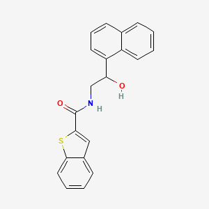 molecular formula C21H17NO2S B2403231 N-(2-hydroxy-2-(naphthalen-1-yl)ethyl)benzo[b]thiophene-2-carboxamide CAS No. 2034349-57-8