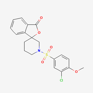 1'-((3-chloro-4-methoxyphenyl)sulfonyl)-3H-spiro[isobenzofuran-1,3'-piperidin]-3-one