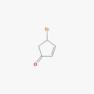 molecular formula C5H5BrO B2403241 2-Cyclopenten-1-one, 4-bromo- CAS No. 765-56-0