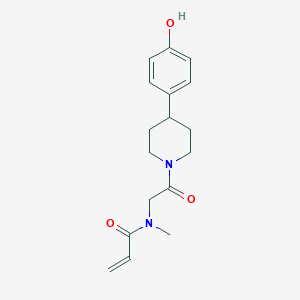 molecular formula C17H22N2O3 B2403243 N-[2-[4-(4-Hydroxyphenyl)piperidin-1-yl]-2-oxoethyl]-N-methylprop-2-enamide CAS No. 2198689-71-1