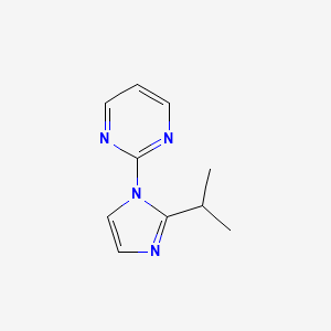 molecular formula C10H12N4 B2403250 2-(2-Propan-2-ylimidazol-1-yl)pyrimidine CAS No. 2174008-74-1