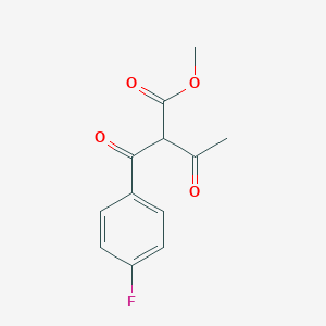 molecular formula C12H11FO4 B2403252 Methyl 2-(4-fluorobenzoyl)-3-oxobutanoate CAS No. 676348-58-6