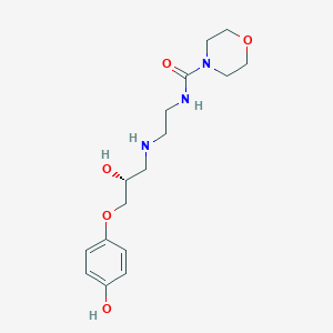 molecular formula C34H52N6O14 B2403260 (R)-N-(2-((2-Hydroxy-3-(4-hydroxyphenoxy)propyl)amino)ethyl)morpholine-4-carboxamide CAS No. 1229516-19-1