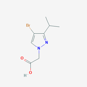 molecular formula C8H11BrN2O2 B2403261 2-(4-Bromo-3-propan-2-ylpyrazol-1-yl)acetic acid CAS No. 1782680-01-6