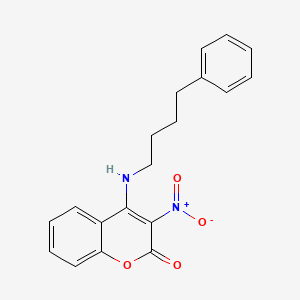 3-nitro-4-[(4-phenylbutyl)amino]-2H-chromen-2-one