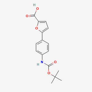 molecular formula C16H17NO5 B2403272 5-(4-tert-Butoxycarbonylaminophenyl)-furan-2-carboxylic acid CAS No. 864075-92-3