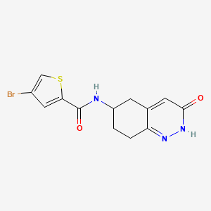 molecular formula C13H12BrN3O2S B2403285 4-溴-N-(3-氧代-2,3,5,6,7,8-六氢环辛诺林-6-基)噻吩-2-甲酰胺 CAS No. 1903608-53-6