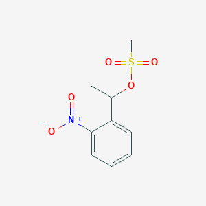 molecular formula C9H11NO5S B2403287 1-(2-硝基苯基)乙基甲磺酸酯 CAS No. 1603461-60-4