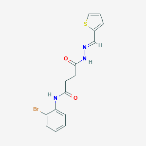 molecular formula C15H14BrN3O2S B240330 N-(2-bromophenyl)-4-oxo-4-[2-(2-thienylmethylene)hydrazino]butanamide 