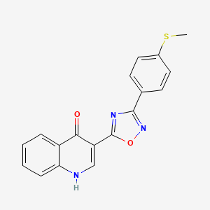 molecular formula C18H13N3O2S B2403306 3-(3-(4-(methylthio)phenyl)-1,2,4-oxadiazol-5-yl)quinolin-4(1H)-one CAS No. 1081132-65-1