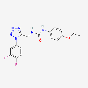 molecular formula C17H16F2N6O2 B2403313 1-((1-(3,4-difluorophenyl)-1H-tetrazol-5-yl)methyl)-3-(4-ethoxyphenyl)urea CAS No. 942000-87-5