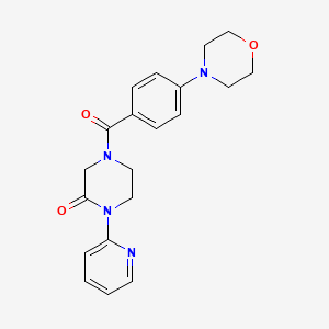 4-(4-Morpholinobenzoyl)-1-(pyridin-2-yl)piperazin-2-one